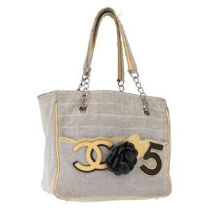 Chanel Choco Bar Camellia Chain Tote Bag